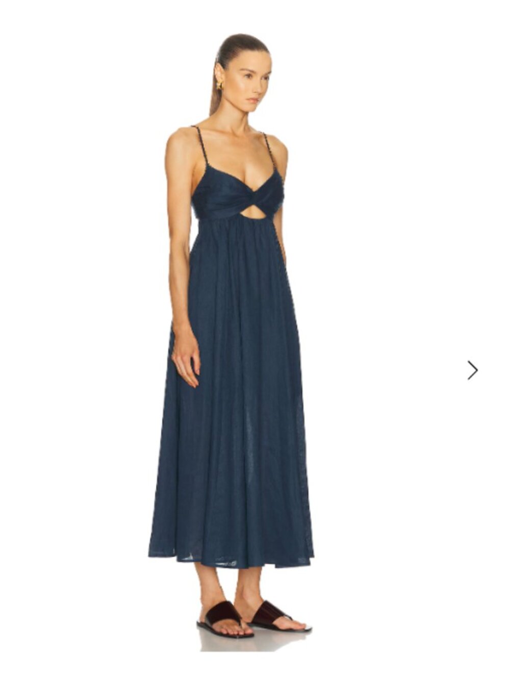 Zimmermann Ascension Twist Front Dress in Dark blue